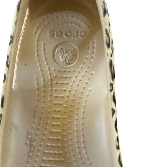 CROCS Kadee Slingback Ballet Flat Leopard Lightweight Comfy Slip on Shoe SZ 8W - Picture 5 of 10